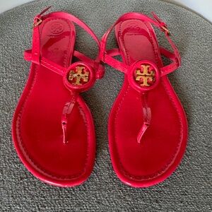 Tory Burch Red Patent Dillan Sandal